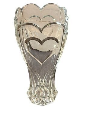 Clear Glass Heart Accent Vase by